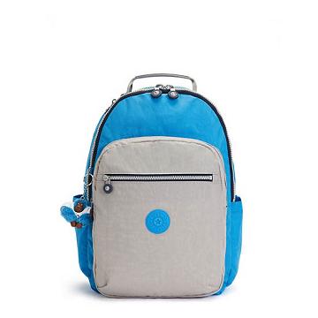 Kipling Seoul Large 15" Backpack Laptop Çantası Mavi Gri | TR 1570FD